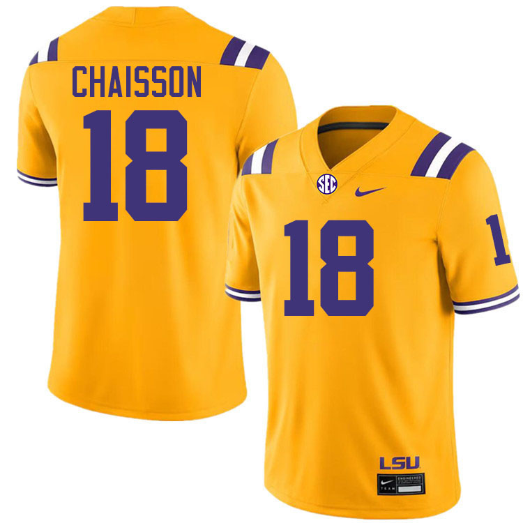 K'Lavon Chaisson LSU Tigers Jersey,Louisiana State University Tigers Football Jersey-Gold